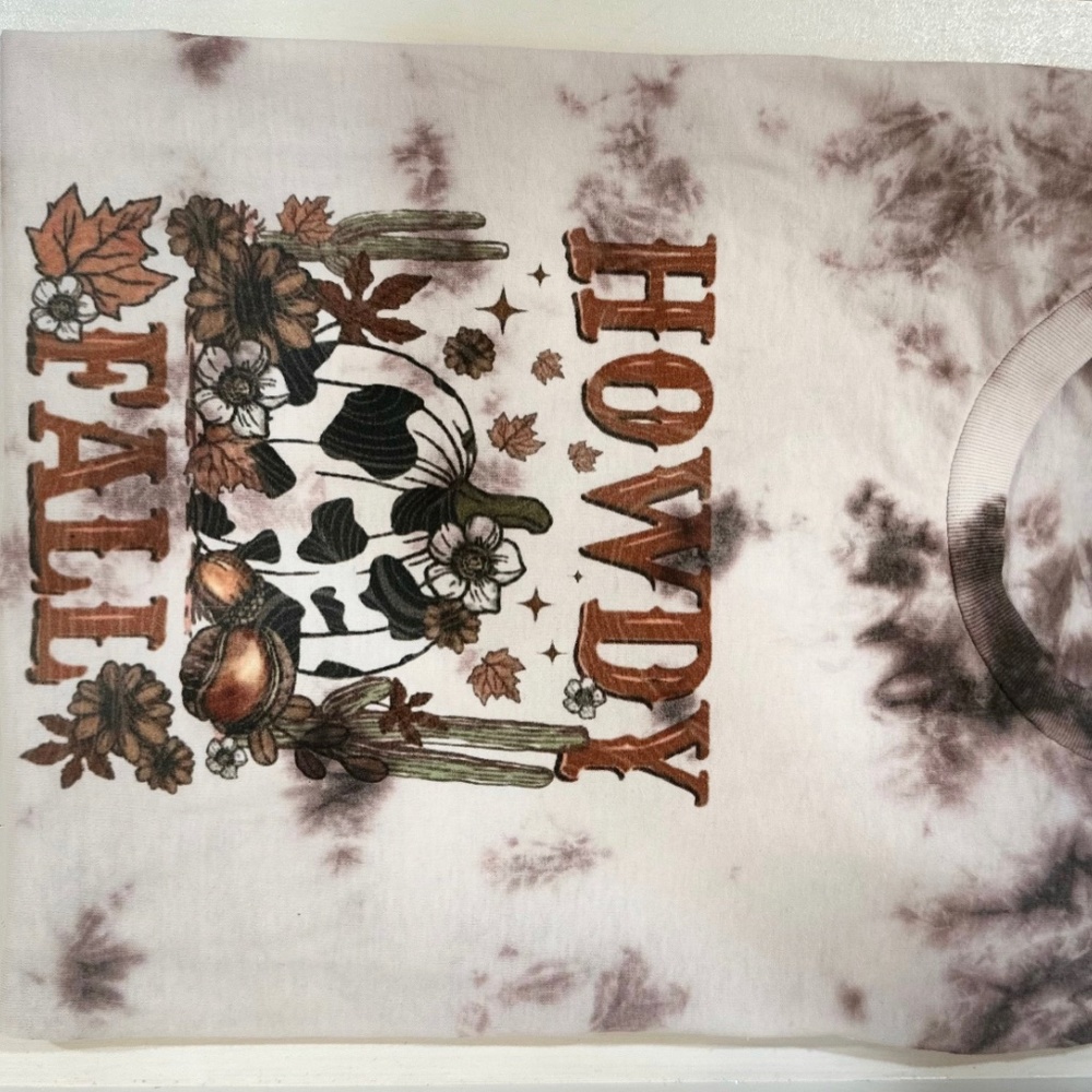 Howdy fall cow print shirt
